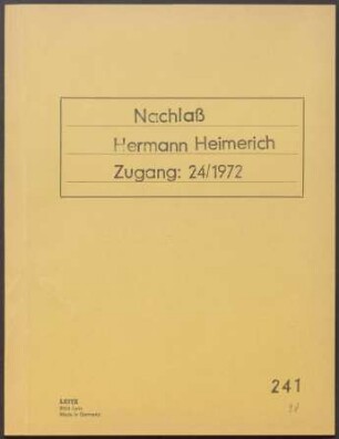 Unterausschuss III "Verwaltungsvereinfachung des Gemeindeverfassungs- und Organisationsrechts", hier: Kommunalverfassungswesen, speziell Neuordnung in den Ballungsräumen (Teil-Gutachten Hermann Heimerich)