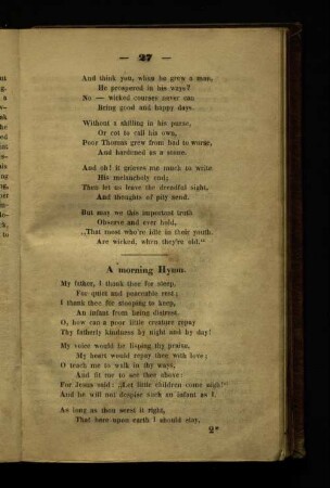 A morning Hymn.