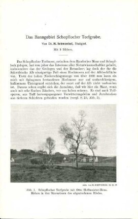 Das Banngebiet Schopflocher Torfgrube