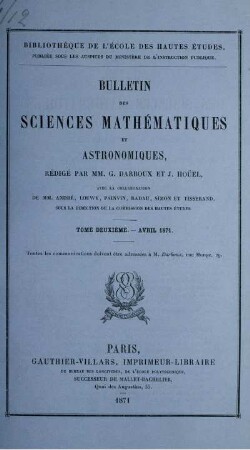 Tome Deuxieme. - Avril 1871.