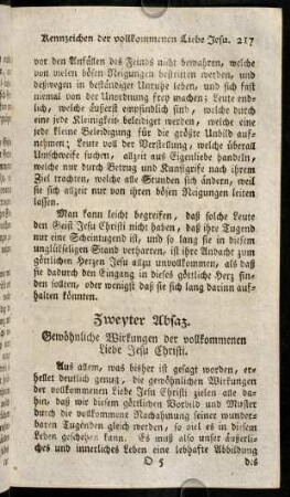 217-227, Zweyter Absaz. Gewoehnliche Wirkungen der vollkommenen Liebe...