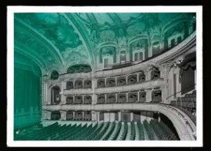 Opernhaus, Graz: Ansicht Bühne und Zuschauerraum (Negativ zu Inv. Nr. TBS 128,09)