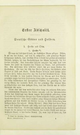 Erster Abschnitt. Deutsche Götter und Helden