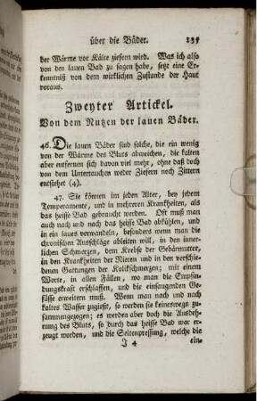 Zweyter Artickel. Von dem Nutzen der lauen Bäder.
