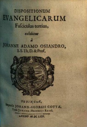 Primitiae evangelicae sive dispositiones in Evangelia dominicalia et festivalia, 4