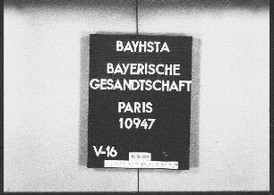 Schuster, Hans, Lehramtskandidat und Prinz, Karl, Dr., Gymnasiallehrer, beide in München, Entleihung von lateinischen Handschriften aus der Nationalbibliothek in Paris
