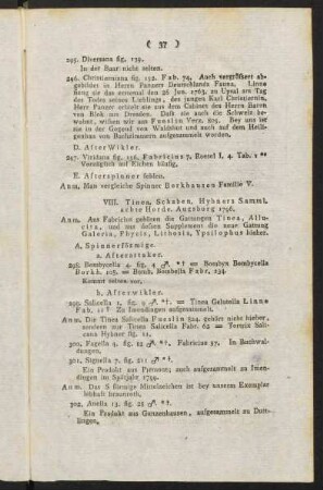 37-40, VIII. Tinea. Schaben