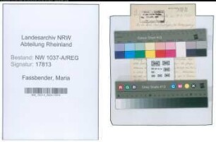 Entnazifizierung Maria Fassbender , geb. 02.10.1905 ()