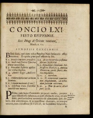 Concio LXI. Festo Epiphaniae.