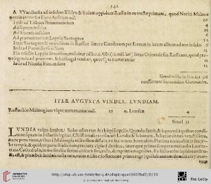 Iter Augusta Vindel. Lundiam