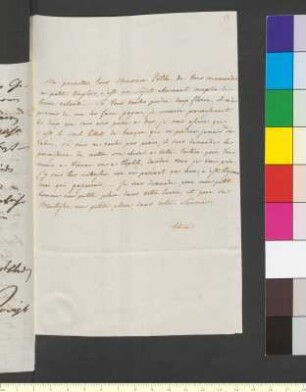 Brief von Ligne, Christine Prinzessin von an Goethe, Johann Wolfgang von