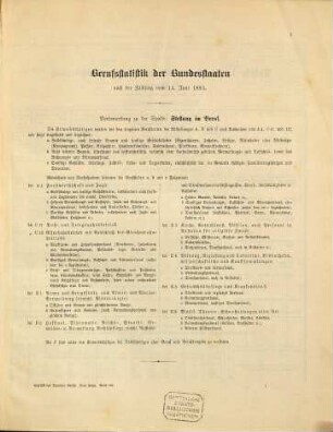 Berufsstatistik der Bundesstaaten : Berufs- u. Gewerbezählung vom 14. Juni 1895, 1