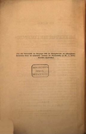 Ein Beitrag zur Bibliographie der Cancioneros und zur Geschichte der spanischen Kunstlyrik am Hofe Kaiser Karl's V.