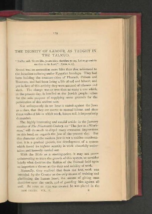 The Dignity of Labour, as taught in the Talmud.