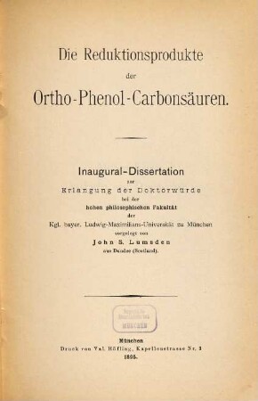 Die Reduktionsprodukte der Ortho-Phenol-Carbonsäuren ...