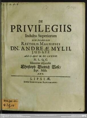 De privilegiis