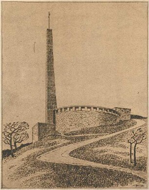 Billing, Hermann; Bühlertal (Baden-Württemberg); Kriegerdenkmal - Perspektivische Ansicht