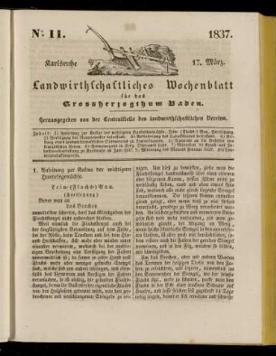 No 11. 1837. 17. März