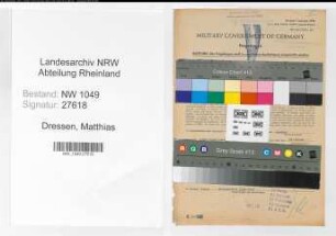 Entnazifizierung Matthias Dressen , geb. 21.06.1900 (Bahnsekretaer)