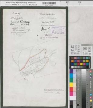 Uentrop (Arnsberg), Zusammenlegung Uentrop, Bl. 3 Brouillonkarte I Flur 2
