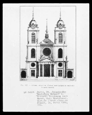 Paris, Église Saint-Jaques-du-Haut-Pas, Fassadenentwurf