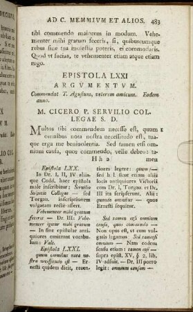 Epistola LXXI - Epistola LXXVIIII