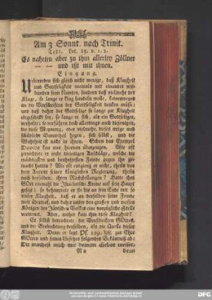 Am 3. Sonnt. nach Trinit. Text. Luc. 15. v. 1. 2.