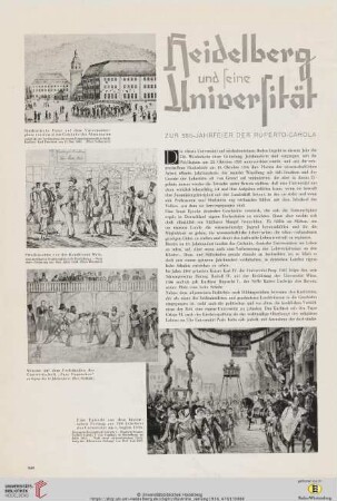Heidelberg und seine Universität - Zur 550-Jahrfeier der Ruperto-Carola