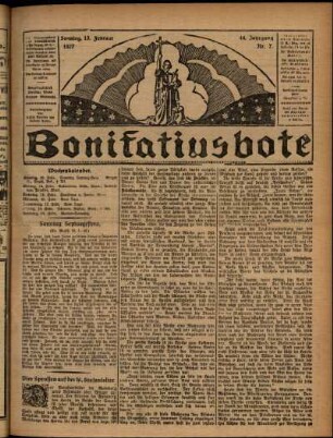 Erste Ausgabe vom Sonntag, den 13. Februar 1927.