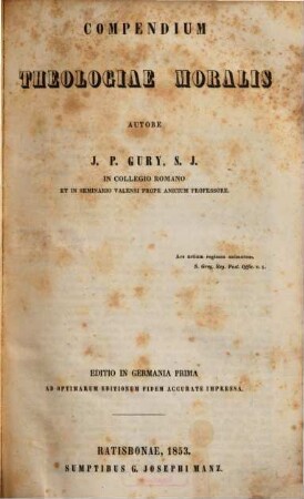 Compendium theologiae moralis