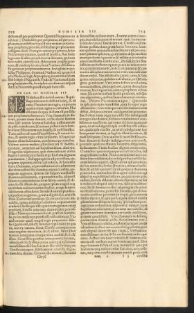 Ex Cap. III Homilia III