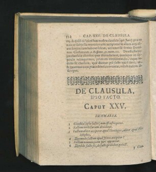 De Clausula, Ipso Facto. Caput XXV.