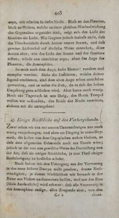 4) Einige Rückblicke auf das Vorhergehende