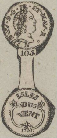 Bildnis von Ludovicus XV., König von Frankreich