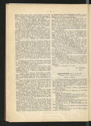 Hauptversammlung, am 28. Januar 1888