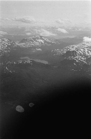 Fjord : Luftbildaufnahme eines Fjords