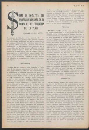 Sobre la iniciativa del profesor romano en el Consejo de Educación de La Plata - (Continuación del número anterior)