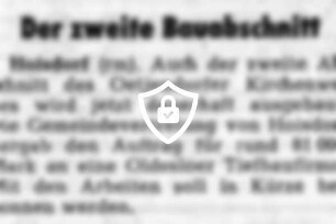 Der zweite Bauabschnitt