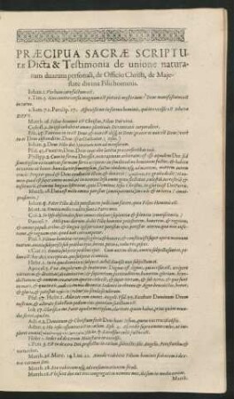 Praecipua Sacrae Scripturae Dicta & Testimonia ...