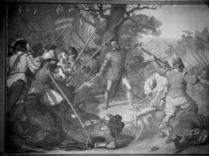 "Vaterländische Geschichtsgalerie": Georg von Frundsberg, Herr zu Mindelheim, als Sieger über Franz I. in der Schlacht von Pavia, im Jahre 1525