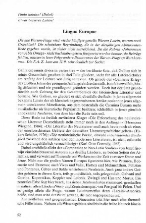 Lingua Europae
