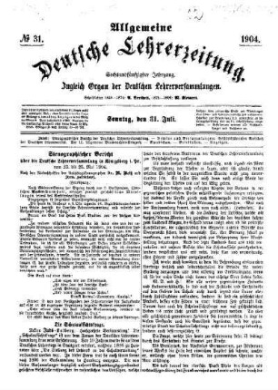 Stenographischer Bericht über die Deutsche Lehrerversammlung in Königsberg i. Pr. vom 23. bis 26. Mai 1904 : (Fortsetzung)