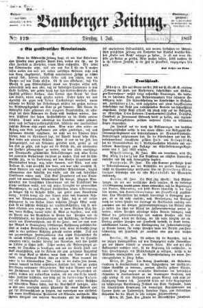 Bamberger Zeitung. 1862,7/12, 1862,7/12