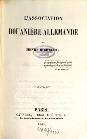 L'Association Douanière Allemande