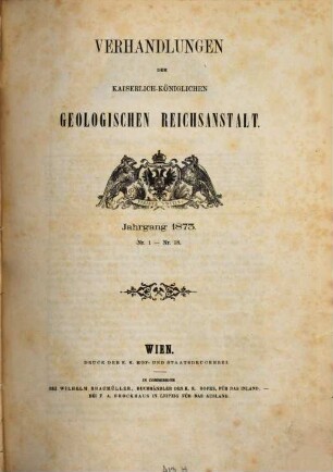 Verhandlungen der Geologischen Reichsanstalt. 1873