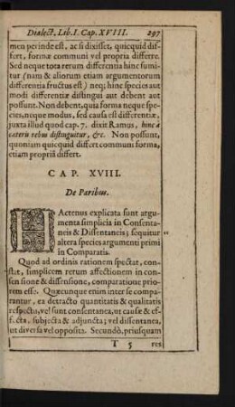 Cap. XVIII. De Paribus.