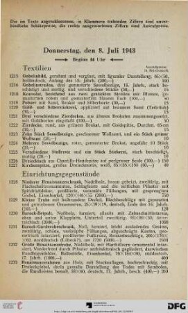 Textilien (Nr. 1215-1227)