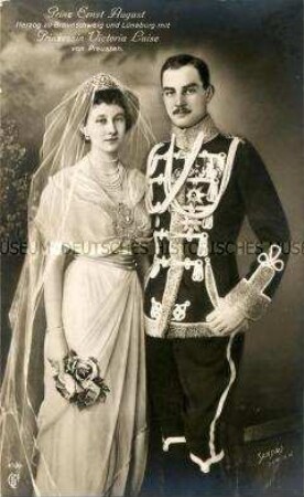 Ernst August von Braunschweig und seine Braut Viktoria Luise