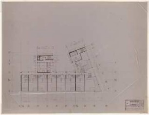 Geschäftshaus Knesebeckstraße/Kurfürstendamm, Berlin-Charlottenburg: 2. Bauabschnitt: Grundriss 4.OG (mit Decke, Appartements) 1:100