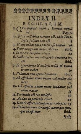 Index II. Regularum.